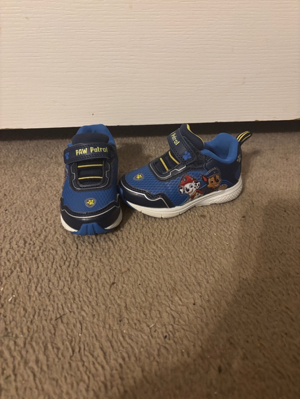 5 for $25 Paw Patrol Blue and Navy Kids Velcro Sneakers with Character Art